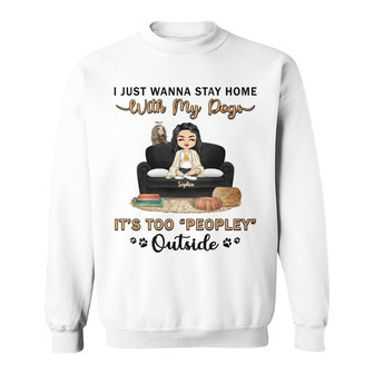 Too Peopley Outside Chibi Custom Sweatshirt - Dog Lovers Gift - Thegiftio UK