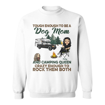 Tough Enough To Be A Dog Mom And Camping Queen Custom - Thegiftio UK