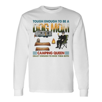 Tough Enough To Be A Dog Mom Custom Long Sleeve Shirt - Dog Mom Gift - Thegiftio UK