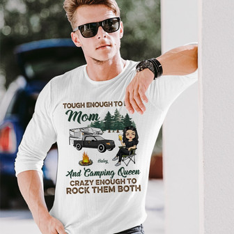 Tough Enough To Be A Mom Custom Long Sleeve Shirt - Gift for Mother - Thegiftio UK