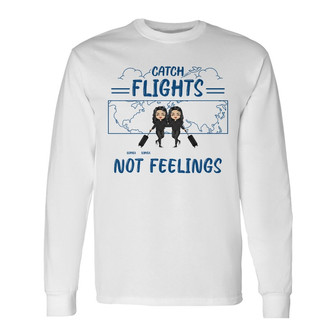 Travel Bestie Just Born With The Sky Custom Long Sleeve Shirt - Gift - Thegiftio UK