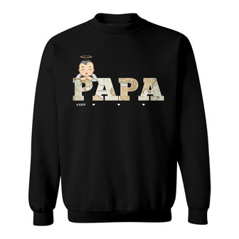 Vintage Map Papa Title Personalized Sweatshirt - Birthday Gift - Thegiftio UK