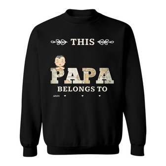 Vintage Map Title This Papa Belong To Custom Sweatshirt - Gift - Thegiftio UK