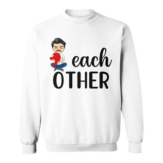 We Complete Each Other Custom Sweatshirt - Gift for Couples - Thegiftio UK