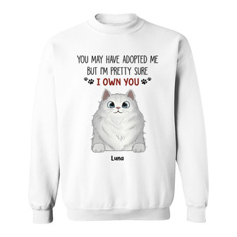We Own You Funny Personalized Sweatshirt - Gift for Cat Lovers - Thegiftio UK