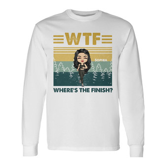 Where's The Finish Personalized Long Sleeve Shirt - Gift for Runners - Thegiftio UK