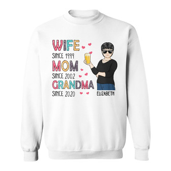 Wife Mom Grandma Personalized Sweatshirt - Gift for Mother - Thegiftio UK