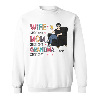 Wife Mom Grandma Personalized Sweatshirt - Gift for Mother - Thegiftio UK