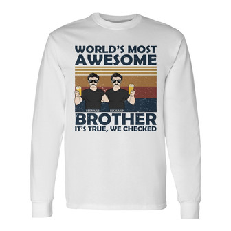 World's Most Awesome Sister Custom Long Sleeve Shirt - Gift for Sister - Thegiftio UK