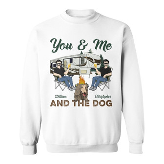 You & Me And The Dogs Custom Sweatshirt - Gift for Couples - Thegiftio UK