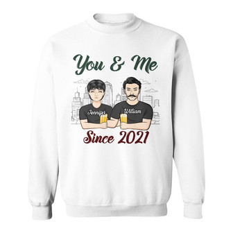 You And Me Personalized Sweatshirt - Gift for Couples - Thegiftio UK
