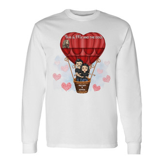 You Me And The Dogs Custom Long Sleeve Shirt - Gift for Couples - Thegiftio UK