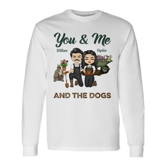 You Me And The Dogs Personalized Long Sleeve Shirt - Gift for Couples - Thegiftio UK