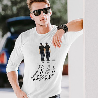 You Never Walk Alone Custom Long Sleeve Shirt - Gift for Family - Thegiftio UK