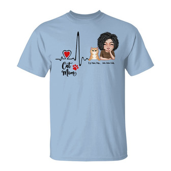 Cat Mom Personalized T-Shirt - Perfect Gift for Cat Lovers - Thegiftio UK
