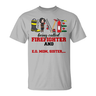 Firefighter And Mom Personalized Shirt - Mother's Day Gift - Thegiftio UK
