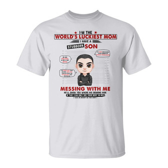 The World's Luckiest Mom Custom Shirt - Gift for Mom - Thegiftio UK