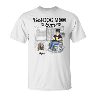 Best Dog Mom Ever Personalized T-Shirt - Gift for Mom - Thegiftio UK