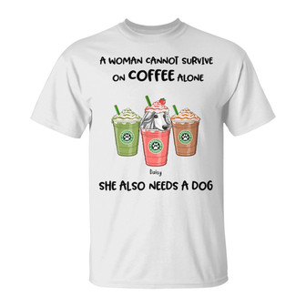 Dog Mom Cappuccino Coffee Lover Custom T-Shirt - Thegiftio UK