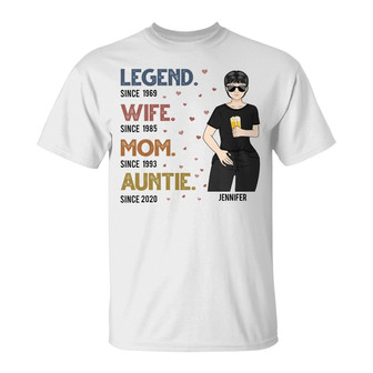 Legend Wife Mom Grandma Custom Shirt - Gift for Family - Thegiftio UK