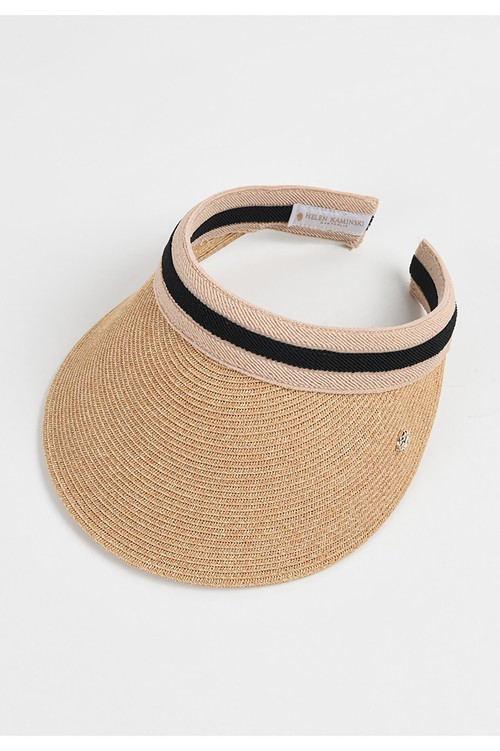 Summer New 2 Colors Beach Empty Top Wide Stripe Metallic Leaf Decor Sun Protection Casual Adjustable Wide Eaves Straw Hat 56-58Cm - Vougese