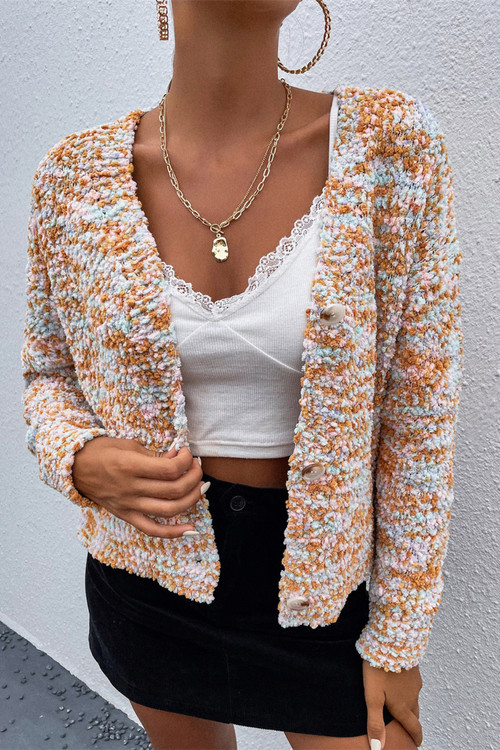 Winter New Knitted V-Neck Buttons - Vougese