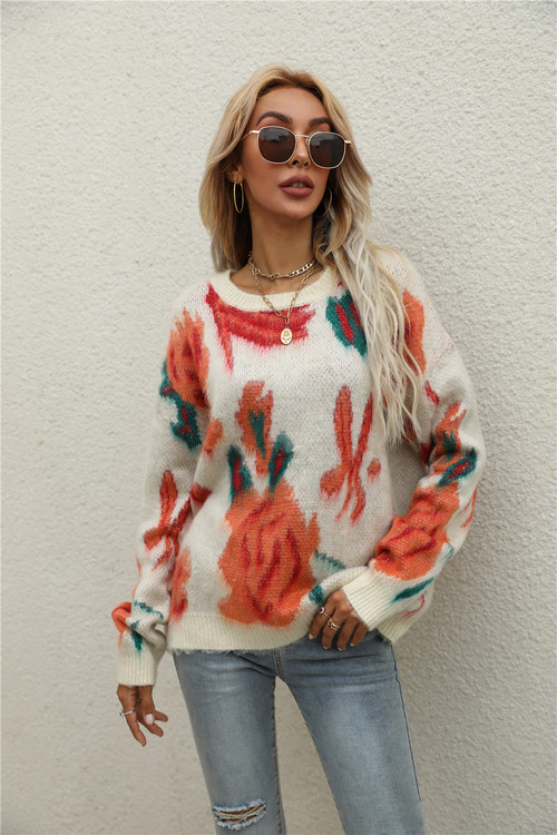 Winter New Tie-Dye Stretch Knitted Stylish Sweater - Vougese