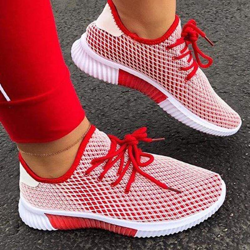 New Two Colors Breathable Lace-Up Stylish Sports Sneakers - Vougese