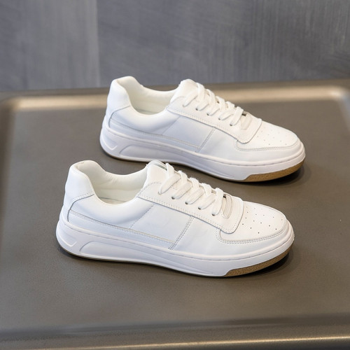 Spring New Two Colors Thick Bottom Leather Upper Stylish All-Match High Quality Sneakers - Vougese