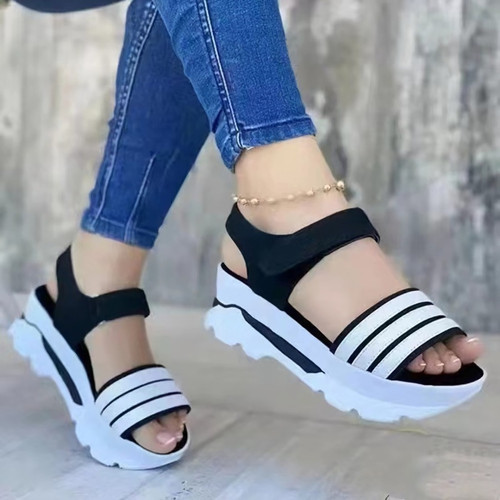 Summer New 4 Colors Peep Toe Thick Bottom Stylish Sandals(Heel Height:5Cm) - Vougese