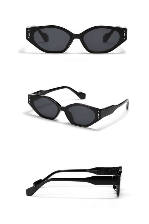 One Pc New Stylish Four Colors Geometry Plastic Small Frame Polarized Uv Protection Sunglasses - Vougese