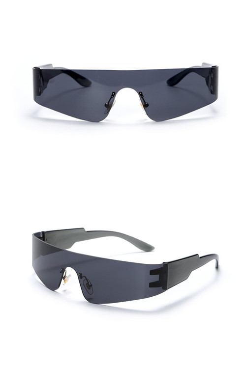 One Pc New Stylish Six Colors Sense Of Technology Frameless Plastic Glasses Legs Polarized Uv Protection Sunglasses - Vougese