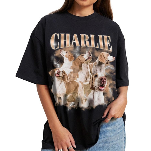 Custom Bootleg Vintage Dog Shirt for Men Women Custom Face Rap Tee - Vintagebootlegshirts