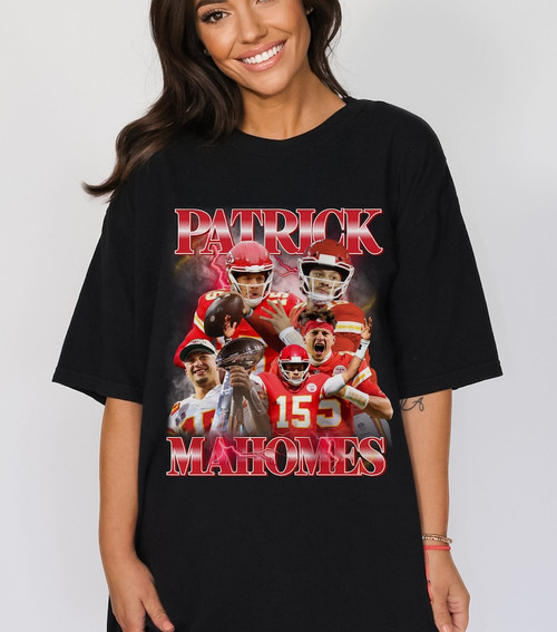 Patrick Mahomes Bootleg Retro 90's Rugby Football Fans Unisex T-shirt - Vintagebootlegshirts