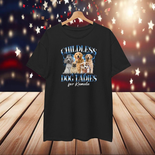 Childless Dog Lady for Kamala Vintage Bootleg Unisex T-Shirt - Vintagebootlegshirts