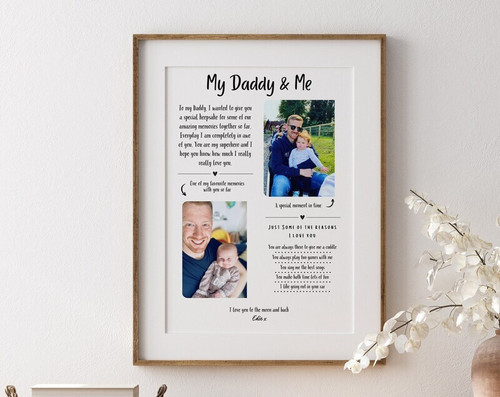 5 Reasons We Love You canvas wall art, personalized for Dad with kids’ names; heartfelt gift from children for Father’s Day | Family Wall Decor