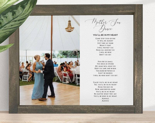 Father daughter dance canvas wall art with custom names and poem, heartfelt wedding gift for Dad, living room decor | Family Wall Decor