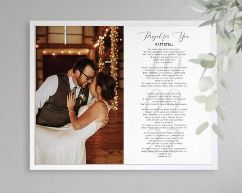 Personalized first dance canvas in an elegant framed design, custom names, wedding date, and song details—ideal wedding gift | Family Wall Decor