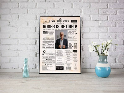 Custom Retirement Canvas - Farewell Gift for Coworker's Milestone | Family Wall Decor