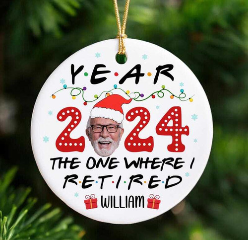 Retirement Christmas ornament customized for coworkers with names and date; retirement party gift for the tree | Familywalldecor