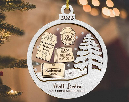 2025 retirement shake ornament for boss's first Christmas, a thoughtful farewell gift and festive holiday tree keepsake | Familywalldecor