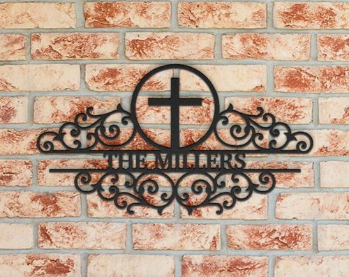 Holy Family personalized metal sign for Christian home decor, custom names and date, wall art for entryway or living room | Family Wall Decor