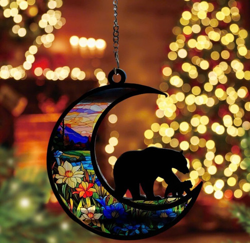 Heartfelt mother daughter suncatcher for indoor window or outdoor hanging, thoughtful decor and birthday gift for Mom. | Familywalldecor