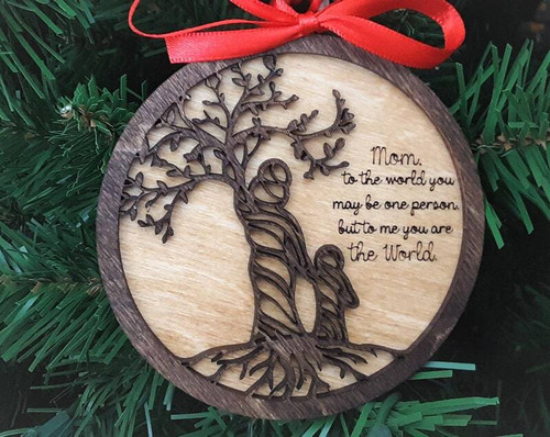 Mother daughter ornament with tree of life, personalized with names and date, meaningful Christmas gift for mom or daughter | Familywalldecor