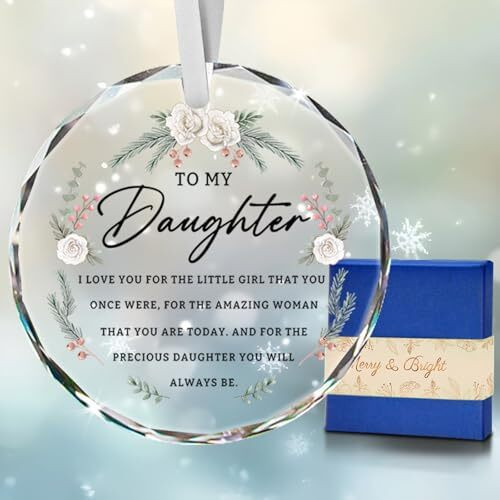 Mother daughter ornament, personalized art with names and year; Christmas gift for daughters, keepsake for the Christmas tree | Familywalldecor