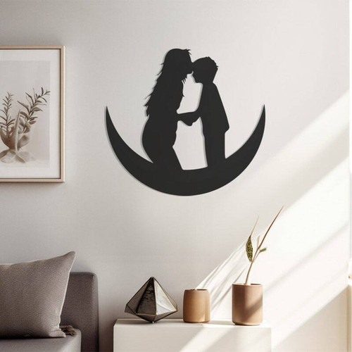 Mother and son metal sign wall art honoring maternal love, family connection; thoughtful gift for mom perfect for living room | Familywalldecor