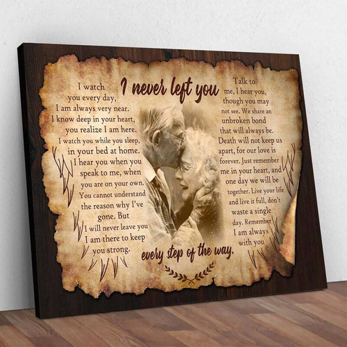 Memorial canvas for dad wall art with 'in loving memory' script in soft neutrals, a heartfelt sympathy gift for home decor | Familywalldecor