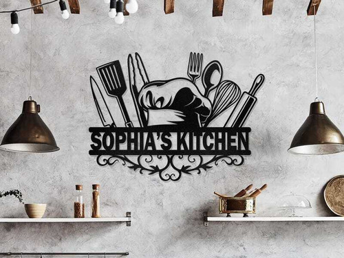 Customizable Kitchen Metal Sign Wall Art For Housewarming And Chef Gifts | Family Wall Decor