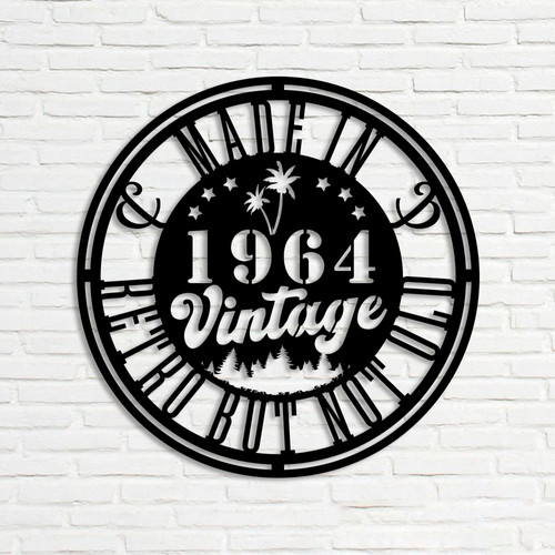 Vintage 1964 dad birthday metal sign with LED light, retro wall decor for a 60th celebration in the living room or man cave | Familywalldecor
