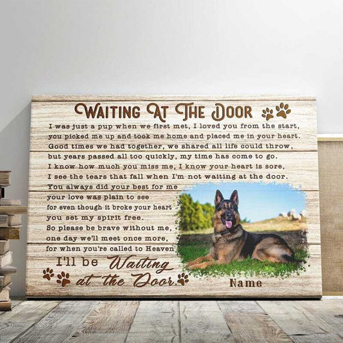 Heartfelt Dog Memorial Canvas - Personalized Pet Loss Keepsake | Family Wall Decor